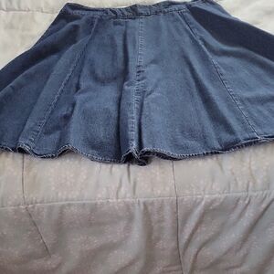 St. John's Bay denim dark blue Skater Skirt
